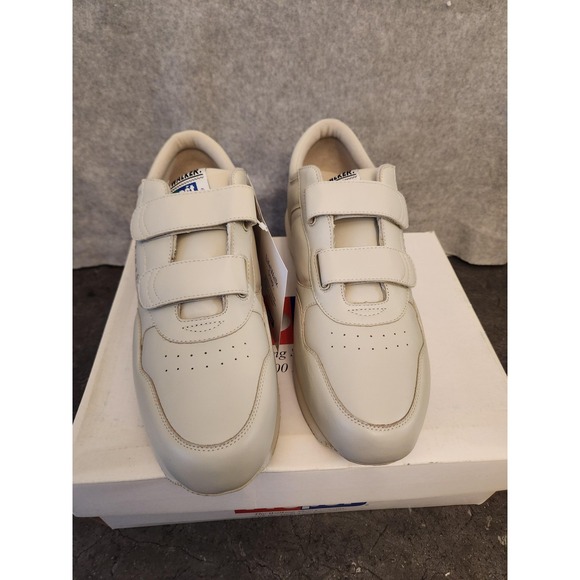 Propet Other - Propet Life Walker Strap Shoes Mens Size 13 White Leather Walking Sneakers M3705